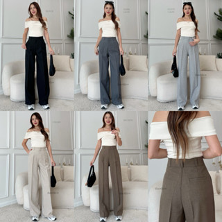 โซดากระเป๋าเจาะ กางเกงขากระบอก กางเกงแฟชั่น&ทำงาน