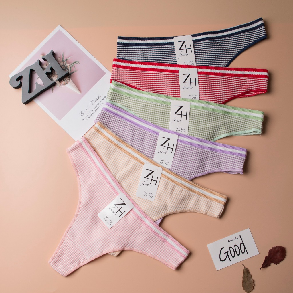 zh-forever.6726 กางเกงชั้นในไร้ตะเข็บ ผ้าฝ้าย กางเกงใน เสื้อผ้า ผู้หญิง Underwear
