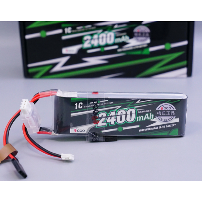 แบตรีโมทACE-Lipo  2400mA / 7.4V / 1 C สำหรับใส่รีโมท Futaba  T8FG T12FG