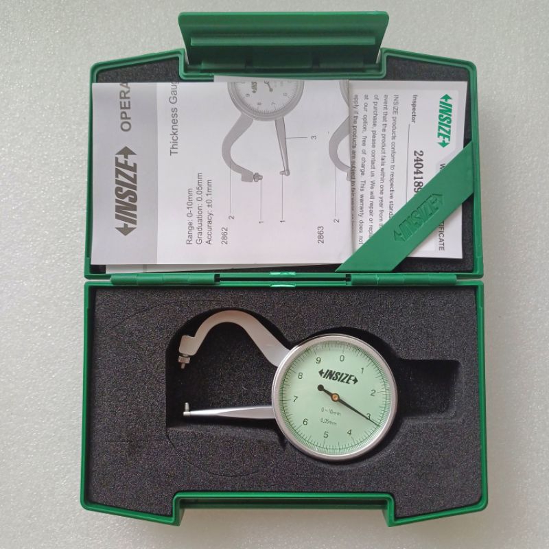 เกจวัดความหนา Thickness Gage 0-10mm × 0.05mm INSIZE อินไซส์ 2862-101 เครื่องวัดความหนา