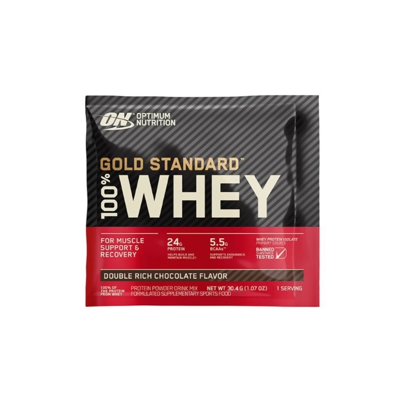 Optimum Nutrition Whey Gold Standard รส Double Rich Chocolate และ Milk Tea 30 กรัม/1 ชิ้น (ซองทดลอง)