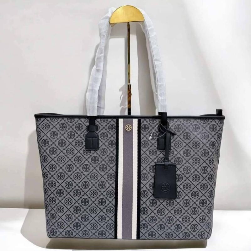 Tory Burch T Monogram Coated Canvas Tote ลายใหม่