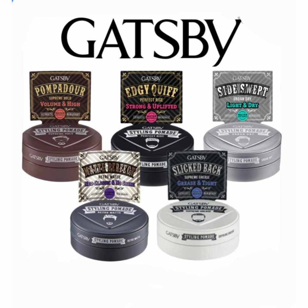 GATSBY STYLING POMADE โพเมดจัดแต่งทรงผมสไตล์วินเทจที่ต้องการลุคเนี้ยบและเงางาม 75 g. (มี 5 สูตร)