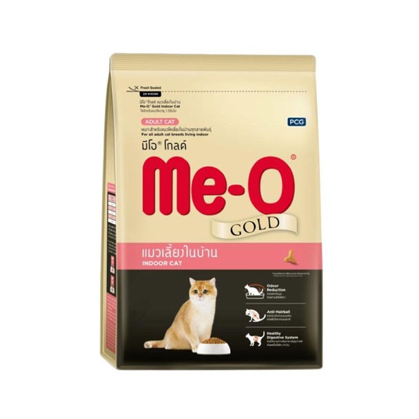 Me-O Gold อาหารแมวเลี้ยงในบ้าน แบบแห้ง 1 กิโล