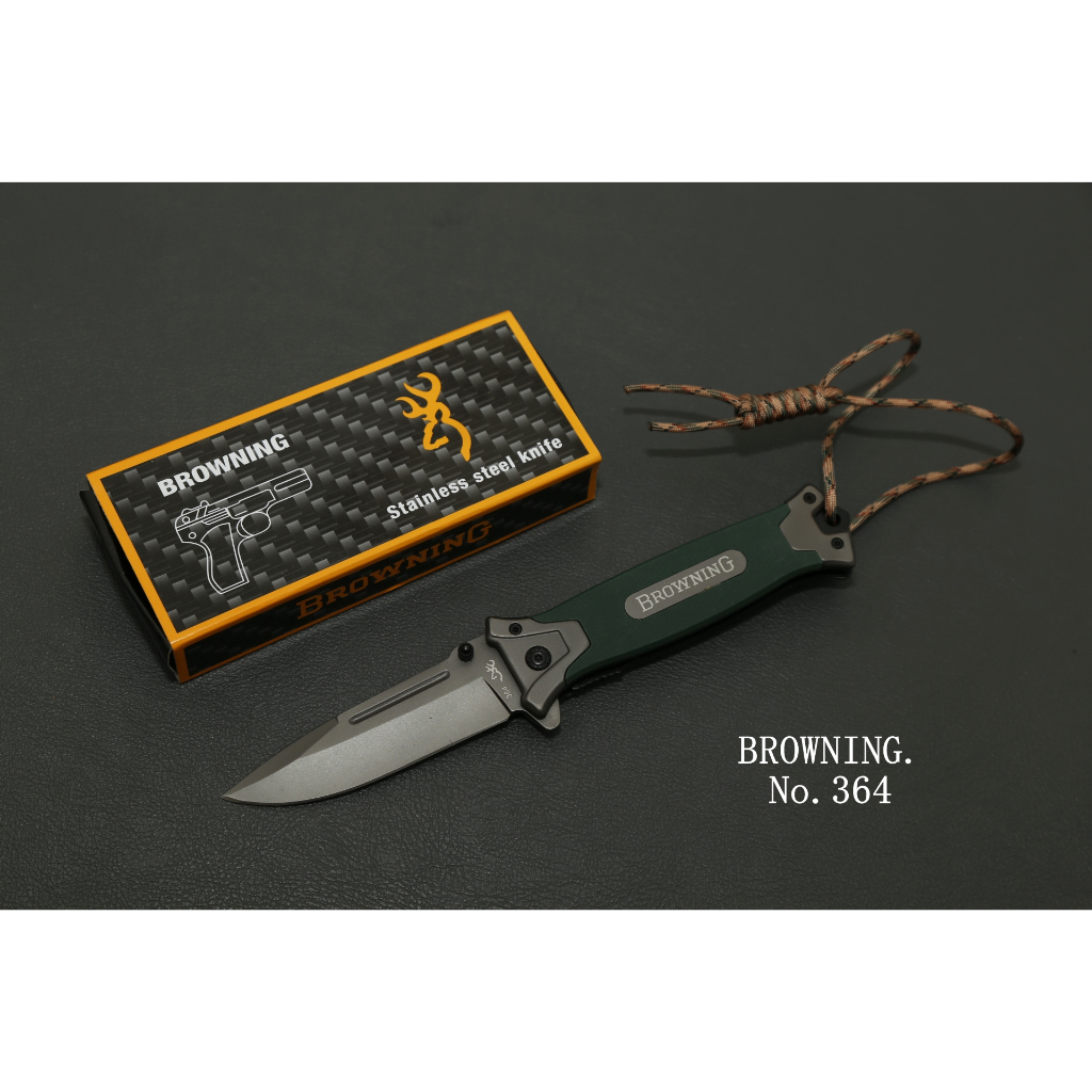 มีด BROWNING No.364 Stainless  Steel ด้ามG10 พร้อมเชือก paracord.