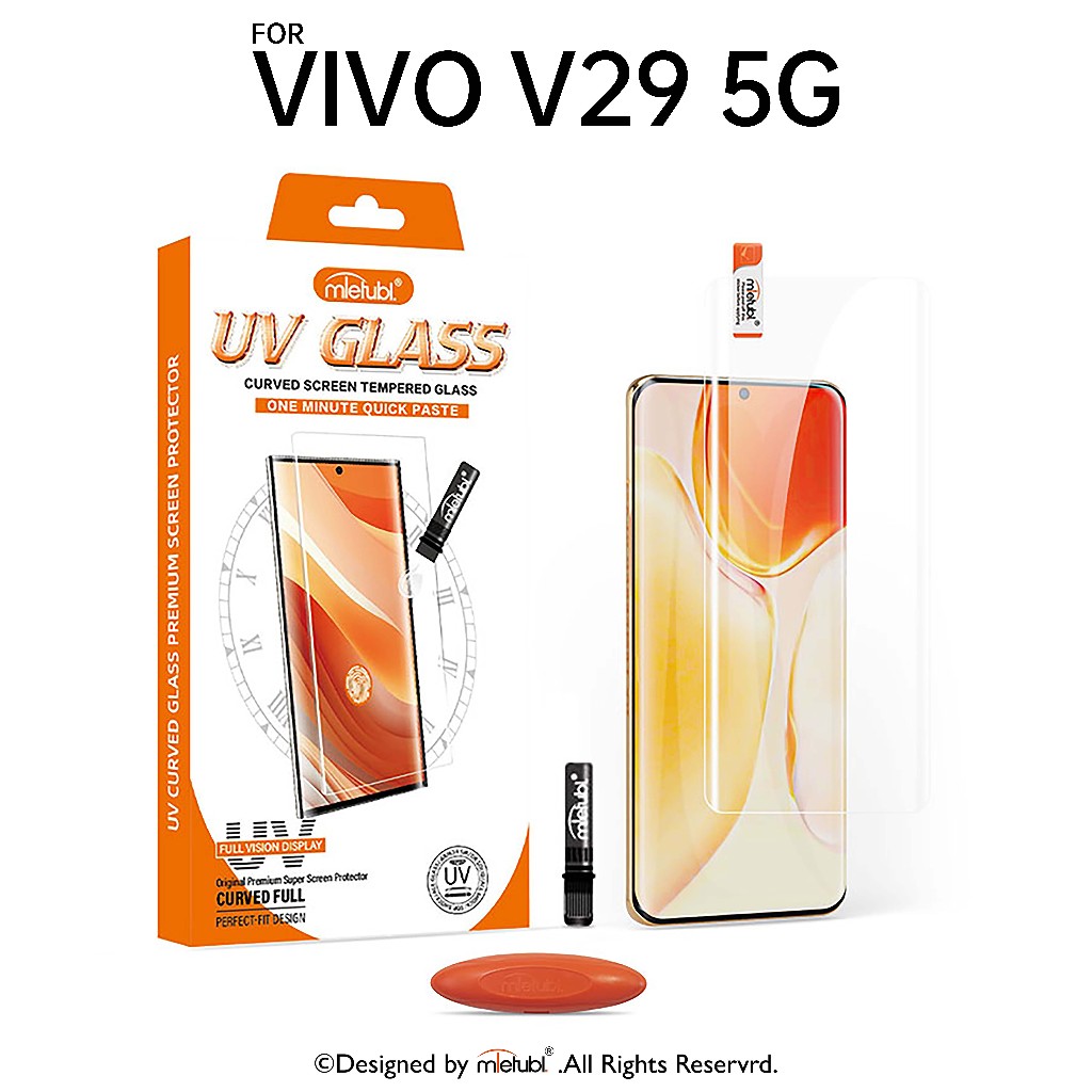 กระจกนิรภัย UV Mietubl For VIVO V29 5G แถมอุปกรณ์ติดฟรี เต็มจอ