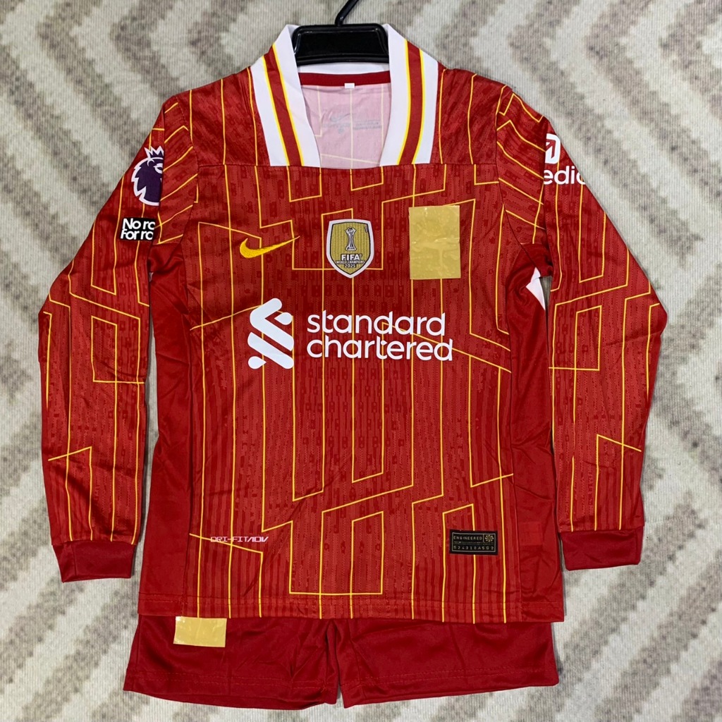 ชุดบอลเด็ก แขนยาว รุ่นใหม่ล่าสุด เสื้อพร้อมกางเกง 2024/2025