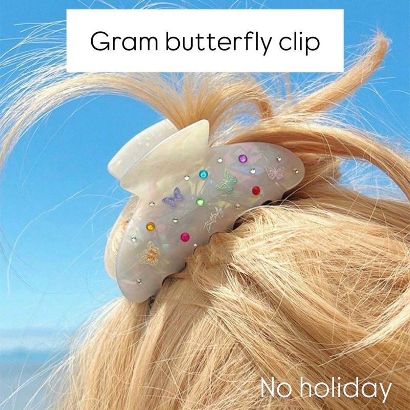 พร้อมส่ง Gram butterfly clip ที่หนีบผมอะคิลิค รุ่นใหม่ สาวๆติดแกรม