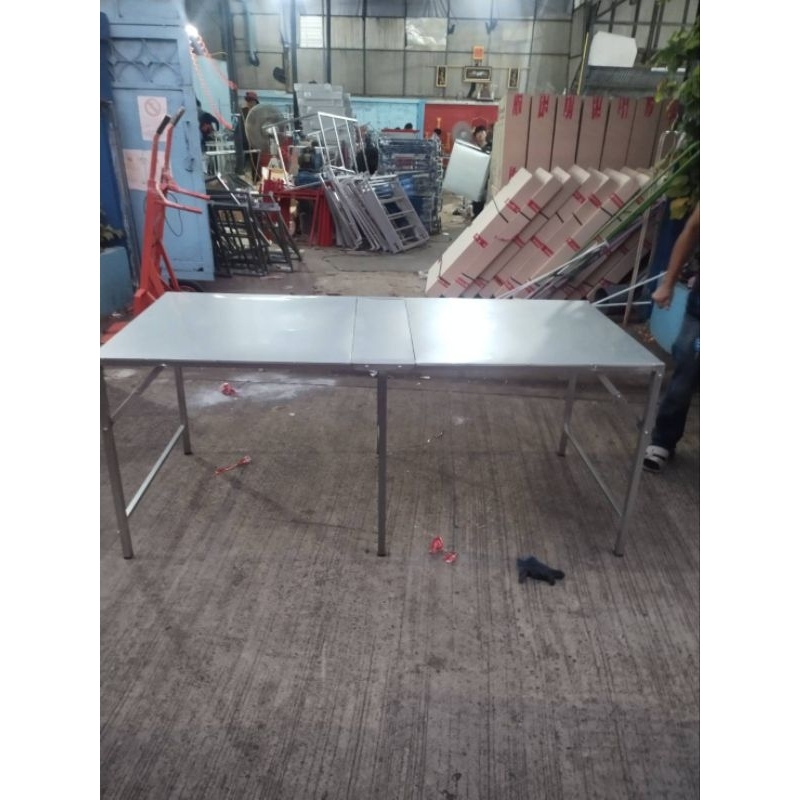 โต๊ัพับซิงค์เคลือบกันสนิมปูหน้าแผ่นเมทัลชีท มึขนาดให้เลือก