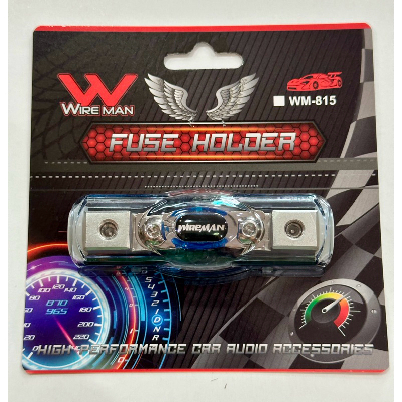 ฟิวส์เครื่องเสียงรถยนต์ เข้า1ออก1 WireMan WM-815 ใส้ฟิวส์100a ทนความร้อนสูง