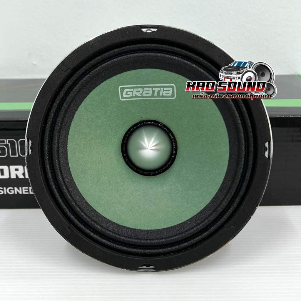 GRATIA ลำโพงเสียงกลาง 6.5นิ้ว เฟสปลั๊ก โครงเหล็กหล่อ รุ่น GT-6100FB งานแบรนด์Gratia วอยซ์38มิล แม่เหล็ก100x20มิลเสียงดัง