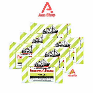Fisherman's Friend ฟิชเชอร์แมนส์ เฟรนด์ ลูกอมปราศจากน้ำตาล ทุกรสชาติ ขนาด 22-25 กรัม [6 ซอง] BB 11XX Fisherman เลือกได้