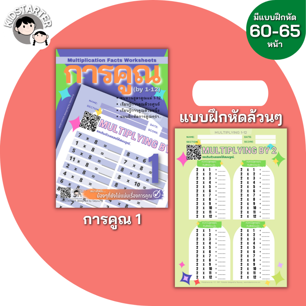 การคูณ1 การหาร1 คณิตศาสตร์ คณิตศาสตร์ป.2 แบบฝึกหัดป.2 คูณเลข สูตรคูณ เด็ก สูตรคูณสำหรับเด็ก ป1 ป2 ป3 ป.1 ป.2 ป.3