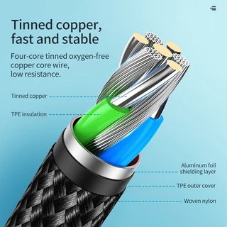 HOCO X14 สายชาร์จมือถือ สำหรับ Micro/Type-C/iOS กระแสไฟสูงสุด 2.0A สายชาร์จ 1-3 เมตร สายถักไม่พันกัน