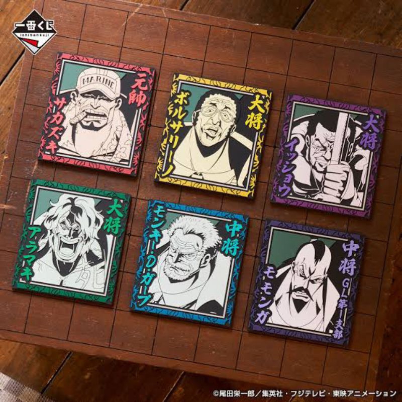 (แท้🇯🇵 สุ่มลายเอง)  Rubber Coaster - [H] Ichiban Kuji One Piece Absolute Justice Masterlise ที่รองแก้ว ยาง วันพีซ