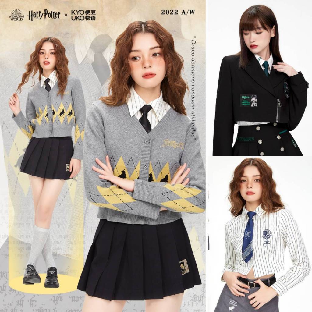 [พร้อมส่ง คาร์ดิแกน Gryff S/Rav M/Pre-order]Kyouko x Harry Potter เสื้อคาร์ดิแกน ชุดเซ็ตเสื้อเชิ้ต ก