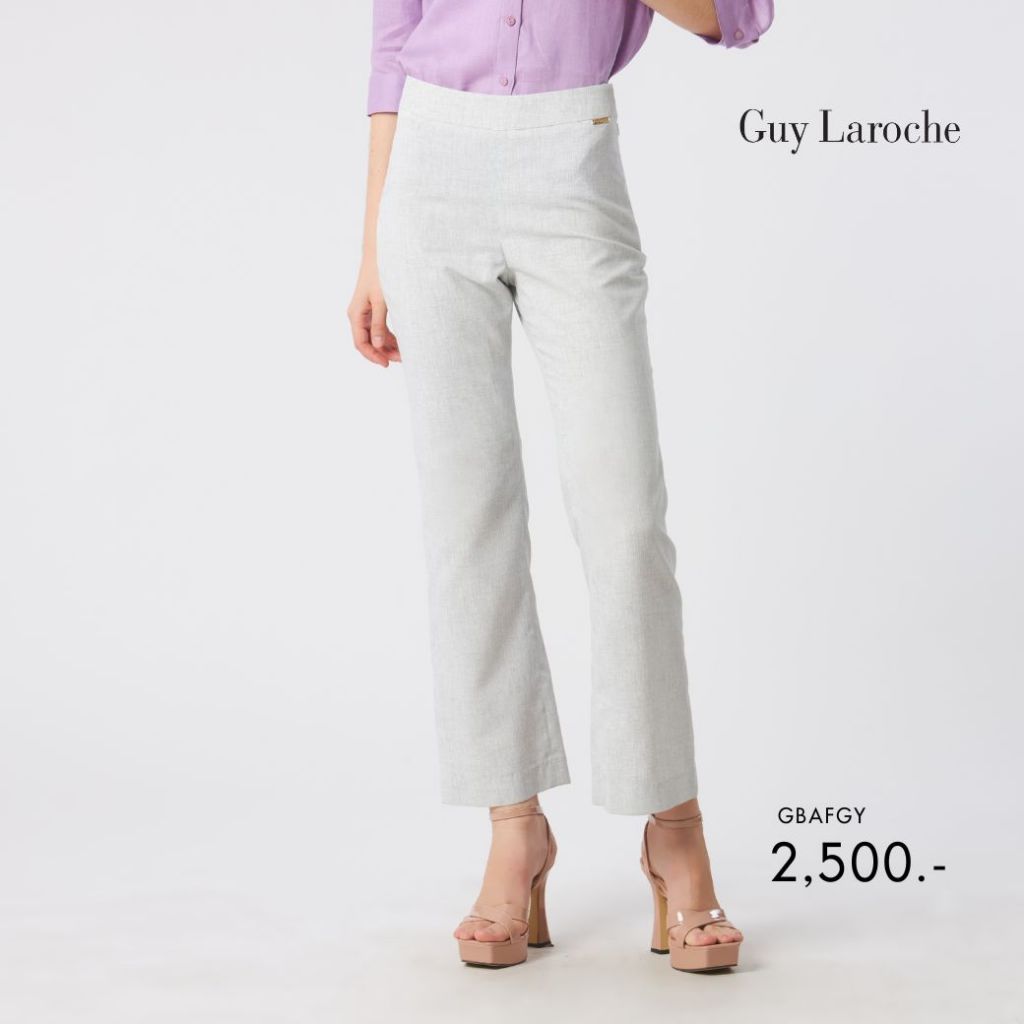 GuyLaroche กางเกงผู้หญิงขาม้า RE-LOOP PLCLightFabric Bootcut สีเทา GBAFGY