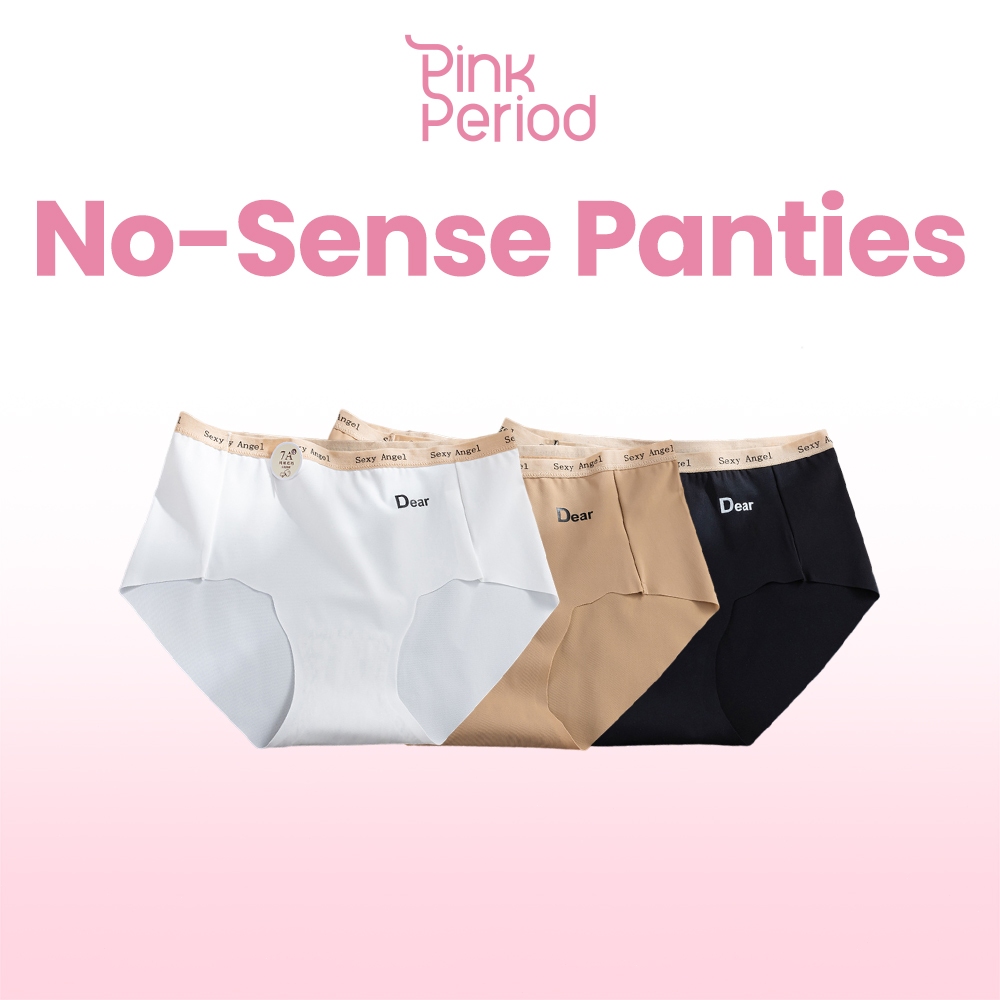 Pink Period🎀ไร้รอยต่อ กางเกงชั้นใน กางเกงในผู้หญิง เอวต่ํา สวมใส่สบาย ผ้าต้านเชื้อแบคทีเรีย ระบายอากาศได้ดีเยี่ยม