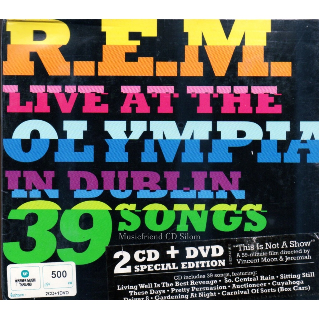 CD+DVD,R.E.M.- Live At The Olympia In Dublin 39 Song (2CD+1DVD)( Special Edition)(2009)(Thai)