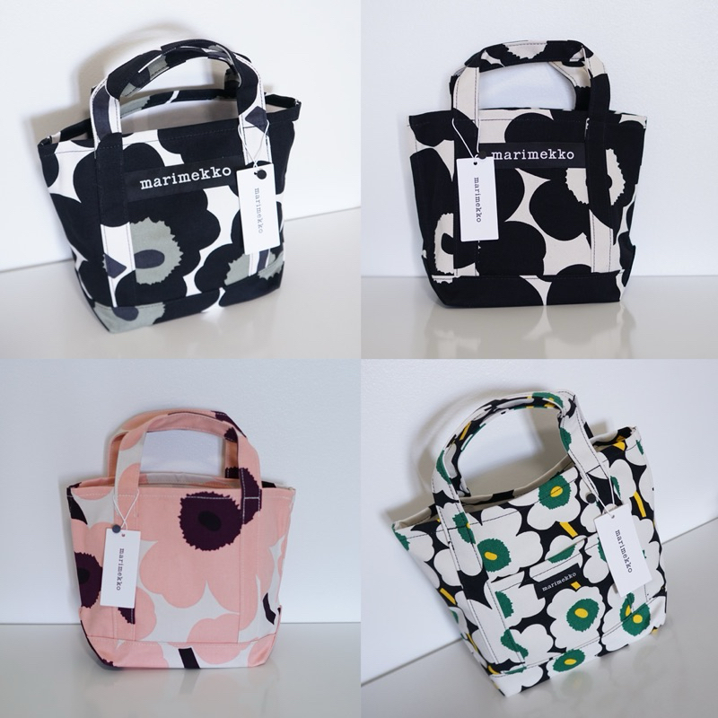 พร้อมส่ง T.27.n Marimekko Seidi bag หายากมาก ของแท้100% มีป้ายแท็ก (กระเป๋าผ้า,ถุงผ้า,ถุงผ้าลดโลกร้อ