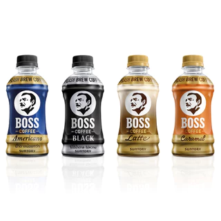 [24 ขวด] BOSS COFFEE by Suntory บอส คอฟฟี่ (อเมริกาโน่, ลาเต้, ไม่มีน้ำตาล) 230ml