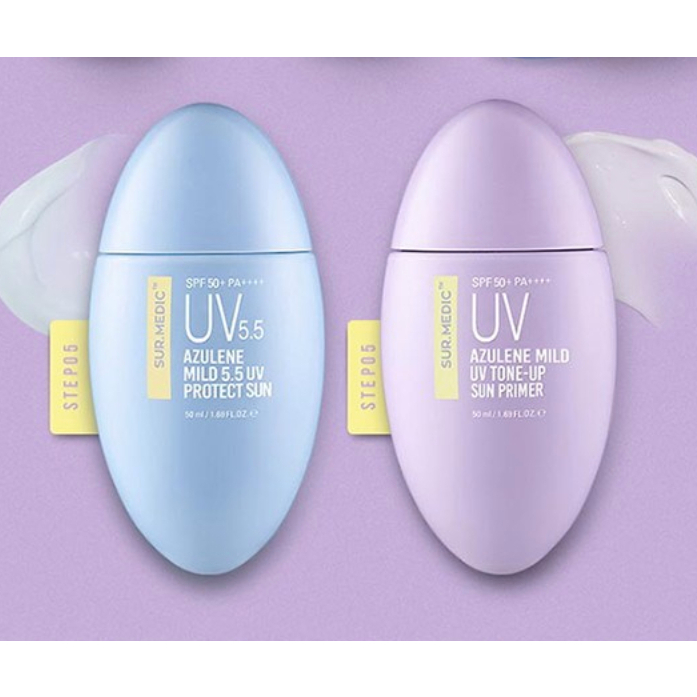 มี 2 สูตร Neogen SUR.MEDIC™ Azulene กันแดดสำหรับผิวแพ้ง่าย และผิวเป็นสิว มี 2 สูตร สูตรเดิม Tone Up 