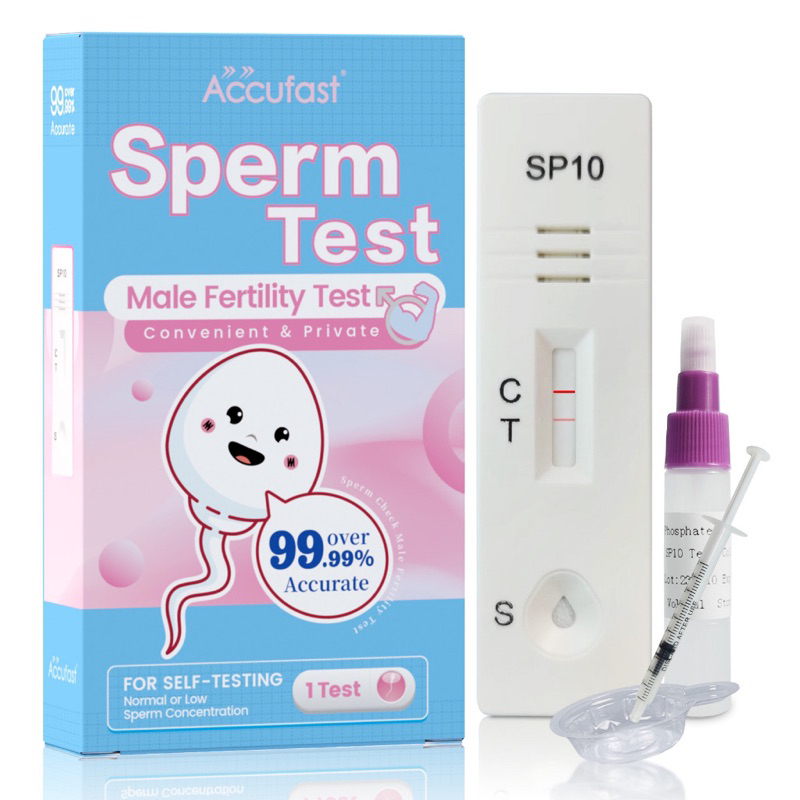 ACCUFAST ชุดทดสอบอสุจิสำหรับความพร้อมในการตั้งครรภ์ของผู้ชายความถูกต้อง 99% การทดสอบจำนวนอสุจิ Sperm