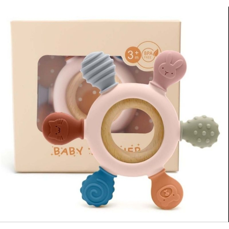 Baby Teether Toy ยางกัดซิลิโคนสีPastelน่ารักๆ สำหรับน้องๆค่ะ