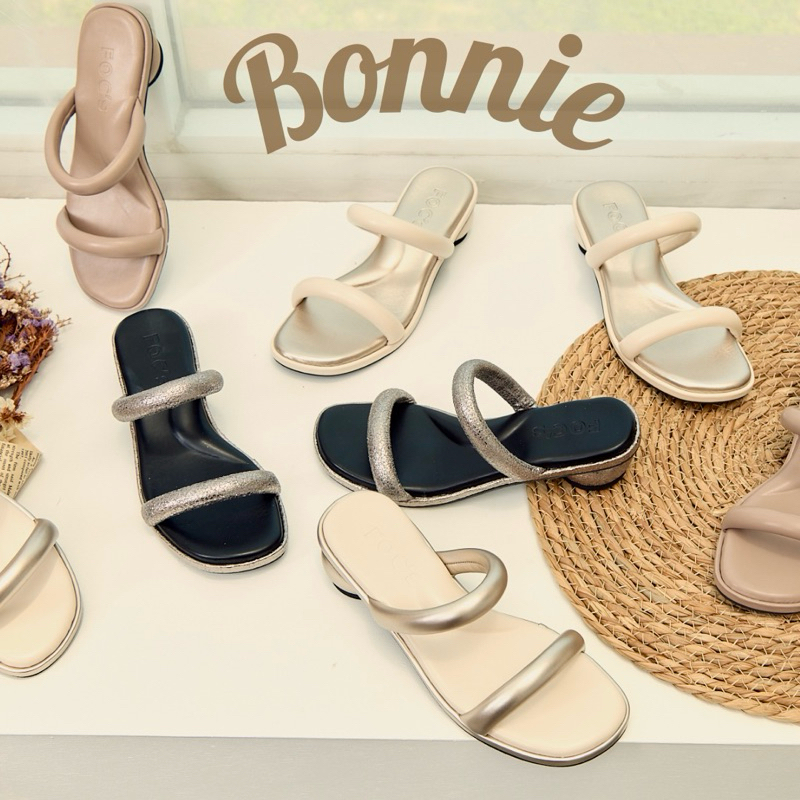 Bonnie รองเท้าเสริมส้น ส้นกลมพื้นสูง1นิ้ว น้ำหนักเบานุ่มใส่สบายเท้า