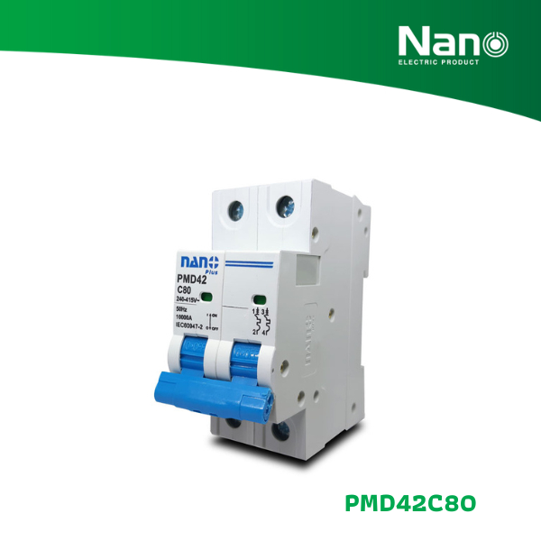 NANO เซอร์กิตเบรกเกอร์ NANO PLUS 2P 10kA รุ่น PMD42C (80A, 100A, 125A)