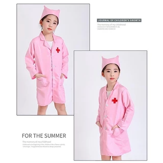 พร้อมส่ง ชุดหมอสาว ชุดหมอพยาบาลเด็ก ชุดเด็ก ชุดแฟนซีหมอ ฮาโลวีน