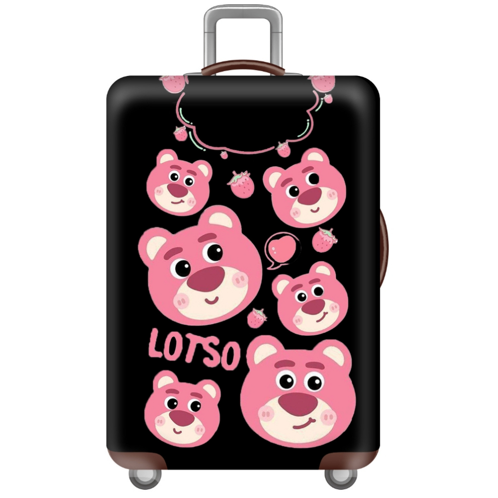 ผ้าคลุมกระเป๋าเดินทาง แบบยืด ลาย ฟลามิงโก lotso เครื่องบิน แมว