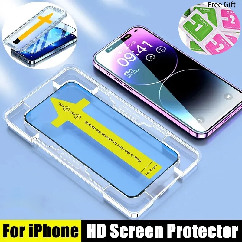 ฟิล์ม For iPhone 11 13 15 12 14 ProMax เต็มจอ 12 13Mini X XR 7 8Plus SE ฟิล์มกระจก สําหรับ กันฝุ่น ฟิล์มกันรอย กระจกนิรภ