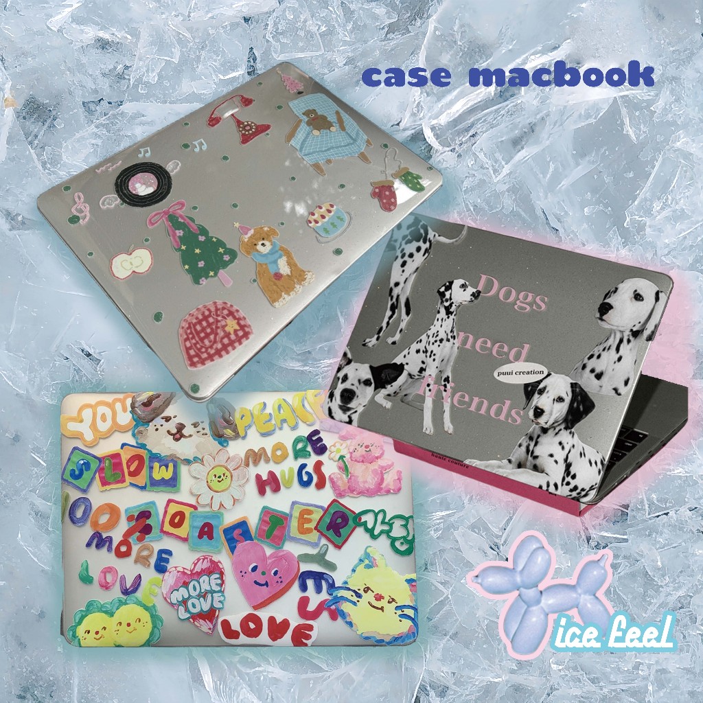 Shesell พร้อมส่ง✨เคส macbook lce feel Air13/15 A2341 M4 Pro13 M2/M3 เคสสำหรับแมคบุ๊คใส A3240 A2681