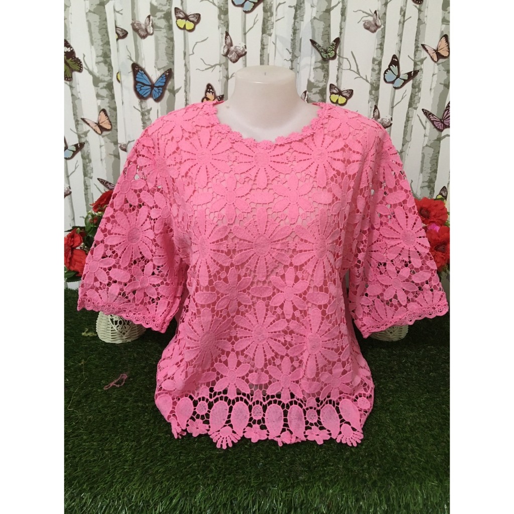 เสื้อลูกไม้ เสื้อสาวอวบ รอบอก50-52นิ้ว  รุ่น5205-6