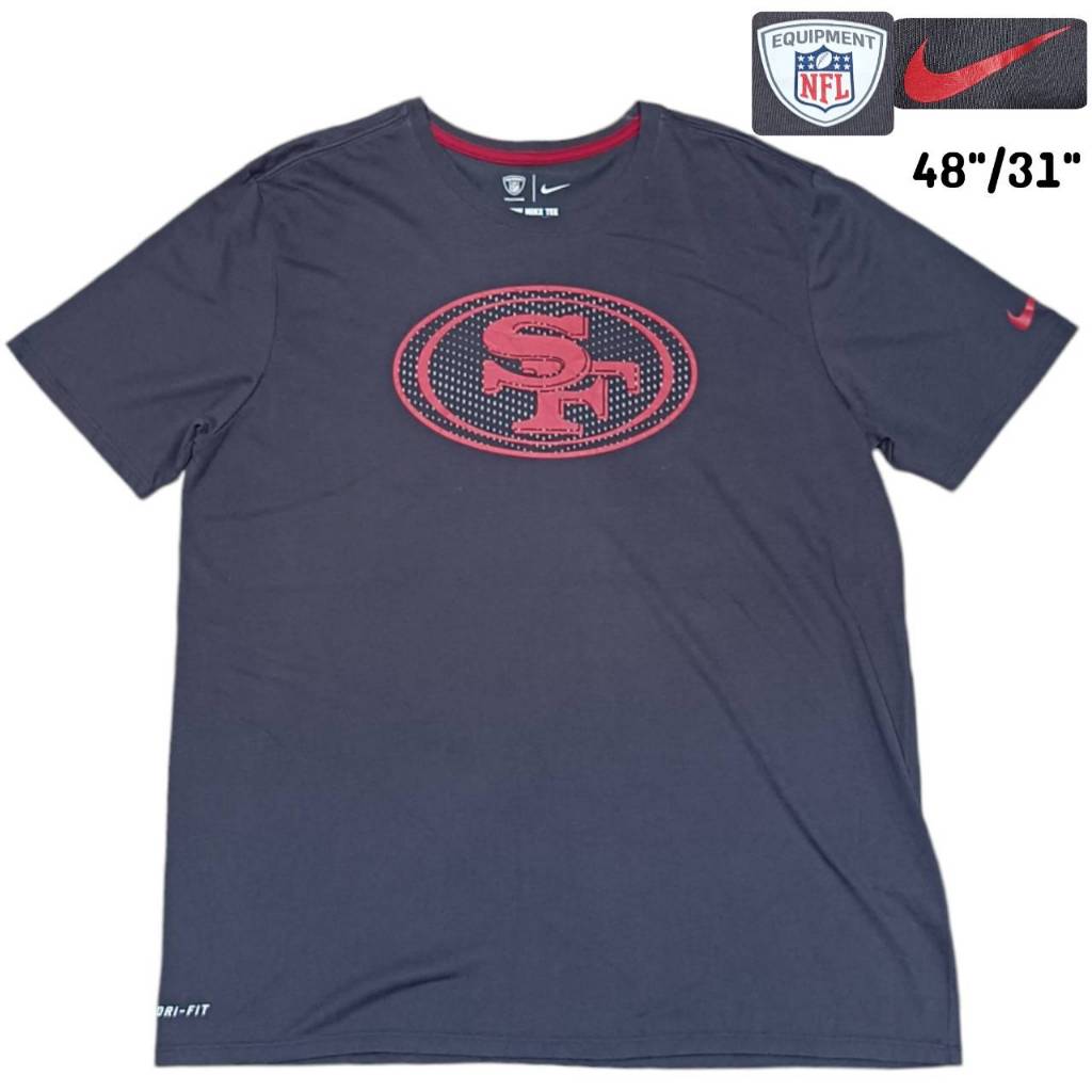 THE NIKE TEE * NFL TRAININGDRI-FIT SHIRT  เสื้อยืดคอตตอล ไนกี้ที เอ็นเอฟแอล ดรายฟิต สีเทาเข้ม มือสอง