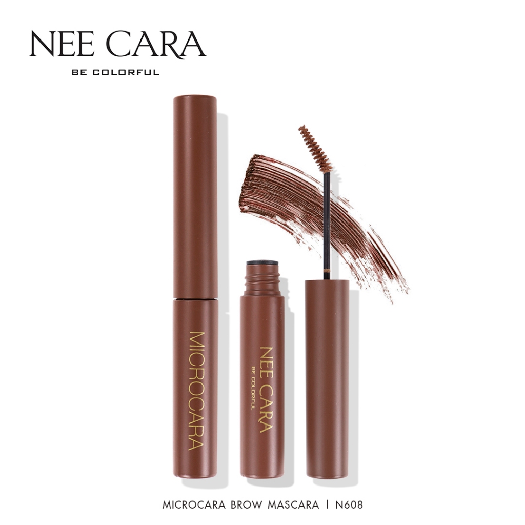 NEE CARA นีคาร่า มาสคาร่าคิ้ว N608 มาสคาร่าปัดคิ้ว หัวแปรงสลิม MICROCARA BROW MASCARA