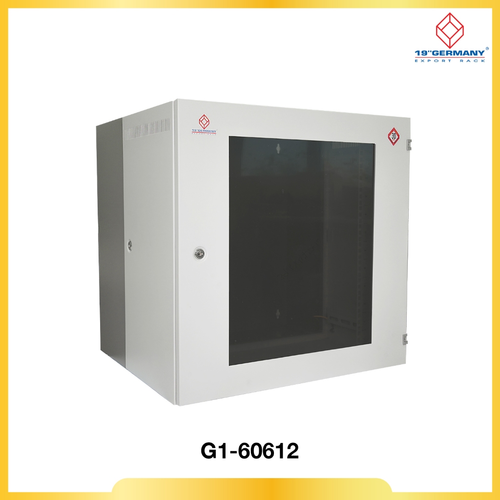 19" GERMAN Wall Rack รุ่น G1-60612 ขนาด 12U กว้าง 60cm ลึก 60cm สูง 59cm