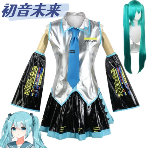 Miku คอสเพลย์เครื่องแต่งกายวิกผม Headwear อุปกรณ์ประกอบฉากฮาโลวีนปาร์ตี้ผู้หญิง
