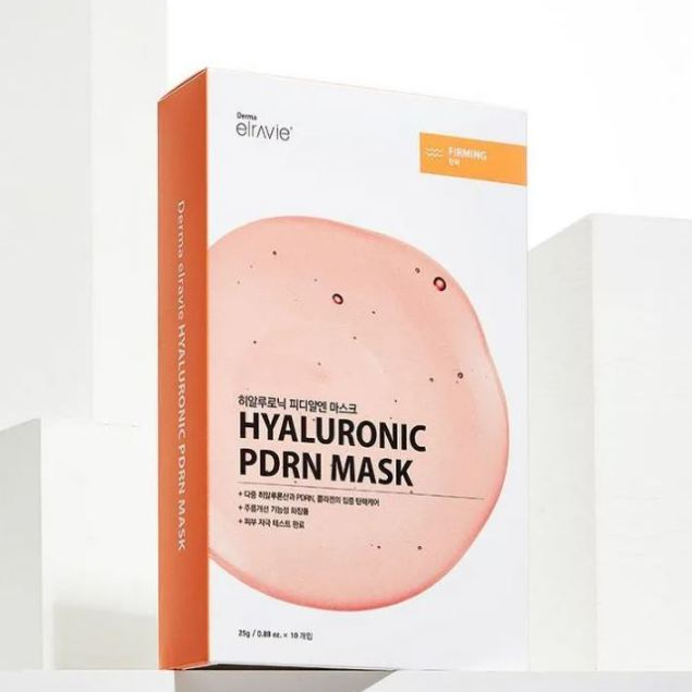 (🌼แท้ / พร้อมส่ง🌼) Elravie Hyaluronic PDRN Mask 25g. (1 กล่อง 10 แผ่น )