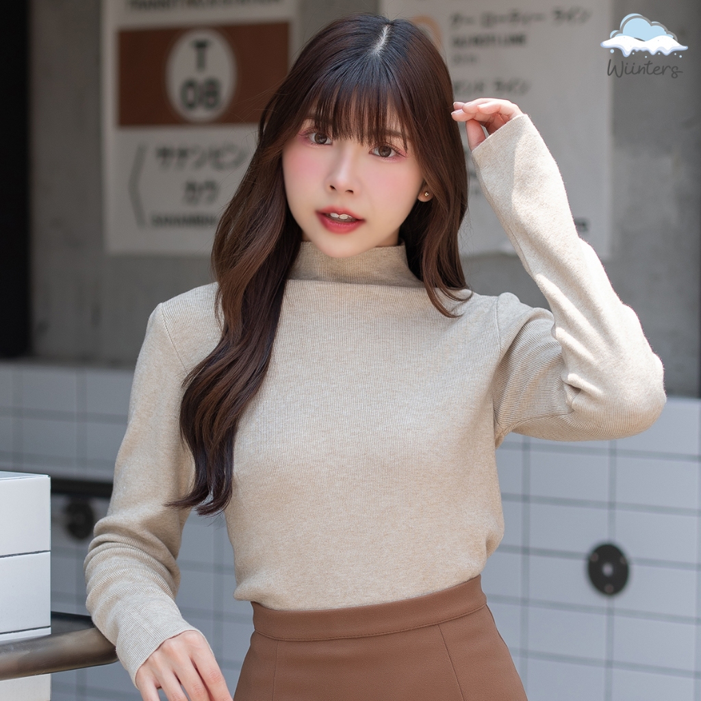 [ Berry Peenneck Sweater - F12 ] 12 สี I เสื้อไหมพรมคอปีน เสื้อคอปีน สเวตเตอร์ ไหมพรม เนื้อผ้าร่อง