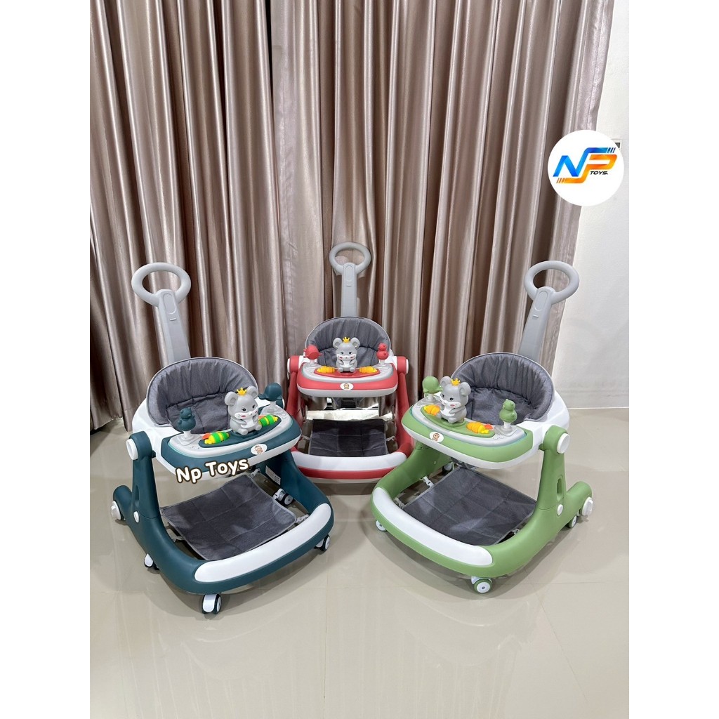 Np Toys รถหัดเดินรุ่นพรีเมี่ยม รถหัดเดินเด็ก รถหัดเดิน3in1 มีเสียงดนตรี/ผลักเดินได้ ปรับล้อหนืดได้ No.5037