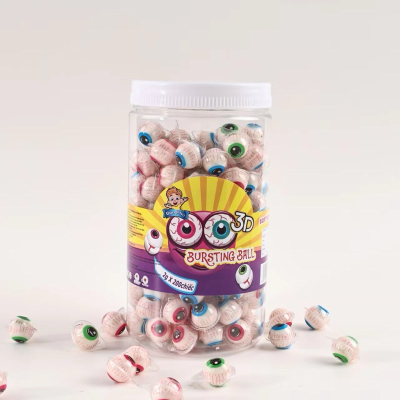 (200 ลูก) เยลลี่มินิ 3D จิ๋ว เยลลี่ลูกตา เนื้อหนึบหนับ (1 ชิ้น/2 กรัม) ชิ้นเล็กมินิ อร่อย สอดไส้ผลไม้ 6 รสชาติ - รูปที่ 6