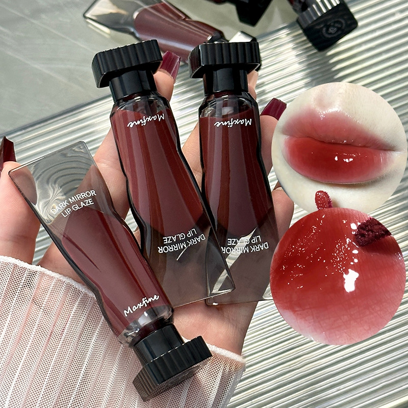 【Lemon】Maxfine ลิปโคลนกระจกใส ติดทนนาน ไม่ซีดจาง สําหรับผู้หญิง ติดทนนาน เคลือบริมฝีปาก-LN