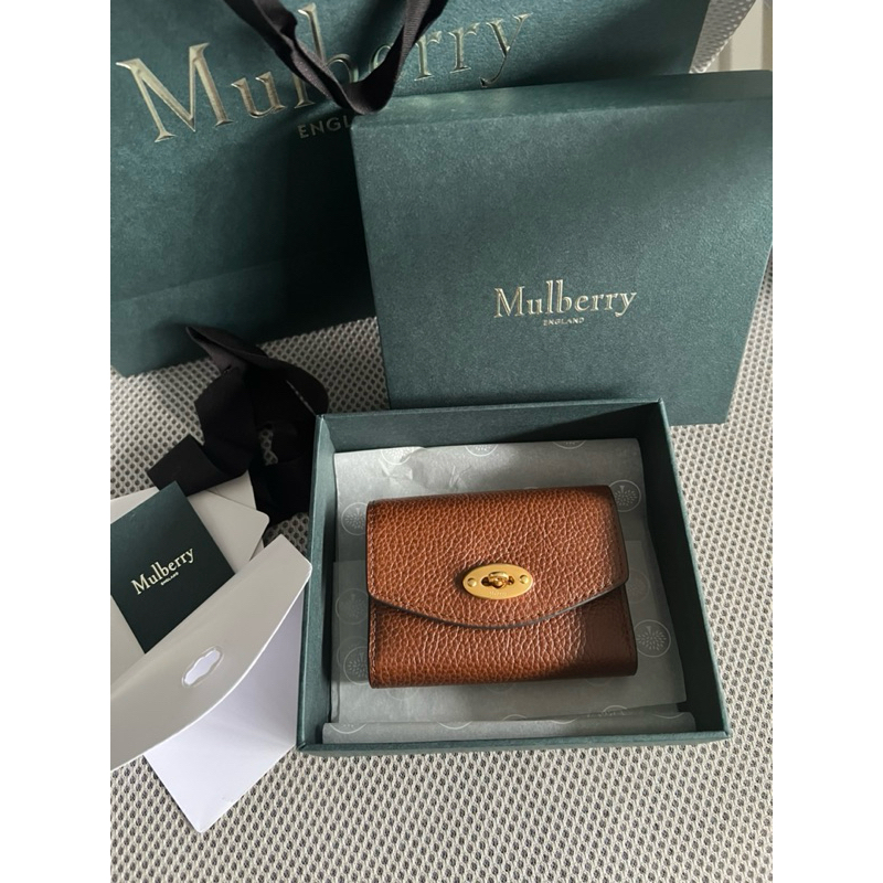 Used Once♥️กระเป๋าสตางค์ MULBERRY CARD WALLET รุ่นใหม่ ของแท้อุปกรณ์ครบ
