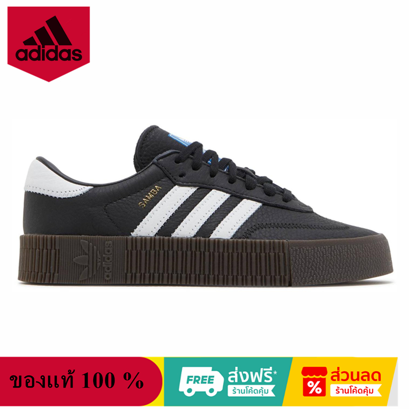 adidas Sambarose Core Black Footwear White Gum B28156 รองเท้าผ้าใบ