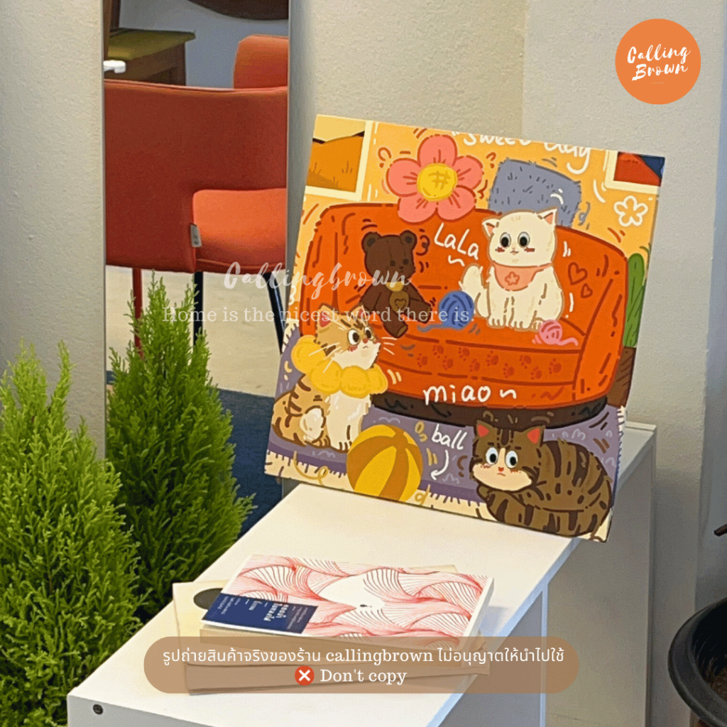 Callingbrown [ พร้อมส่ง ] กรอบรูป รูปแต่งบ้าน รูปแมว แมว