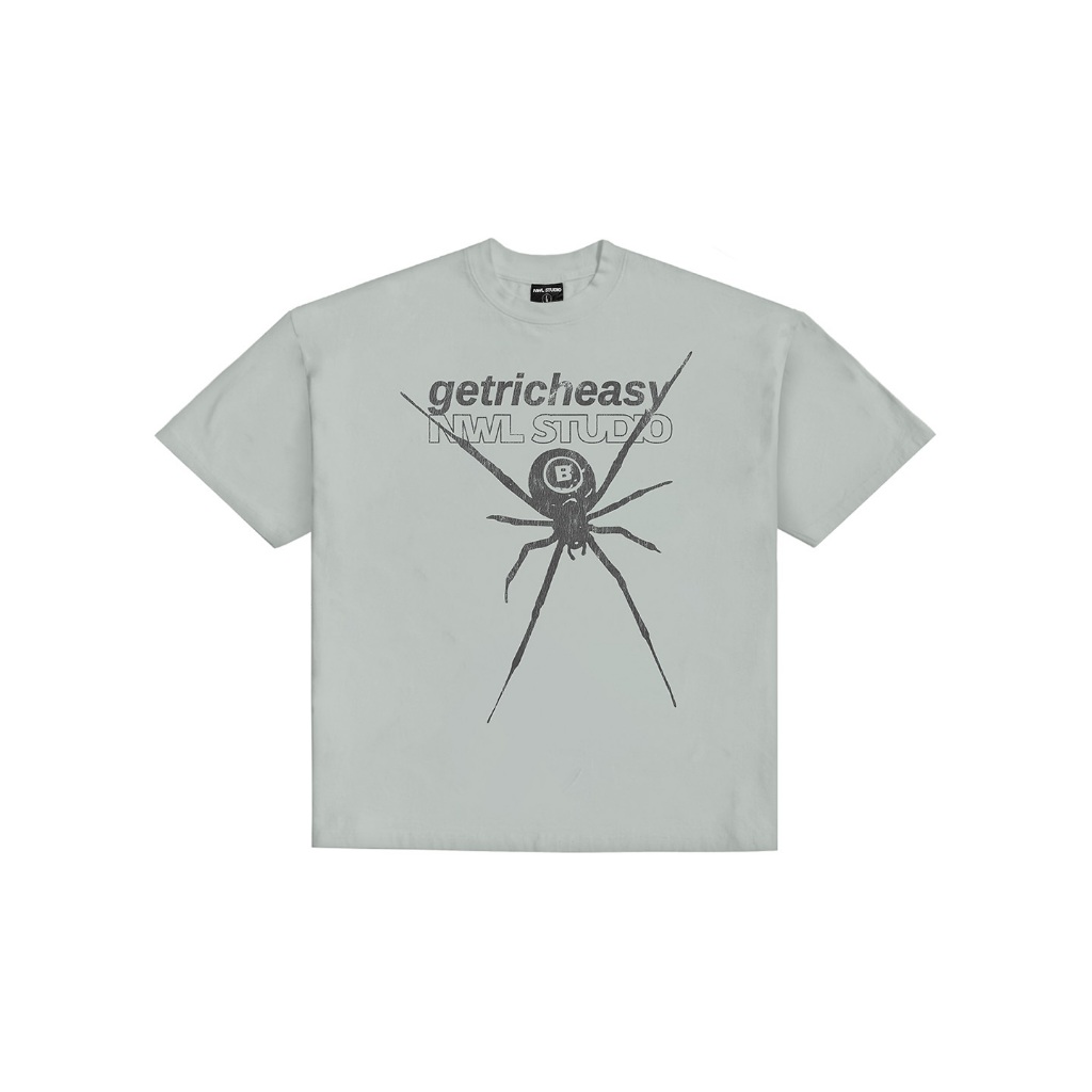 NWL24 NWLxGETRICHEASY 05 Boxy T-Shirt Gray