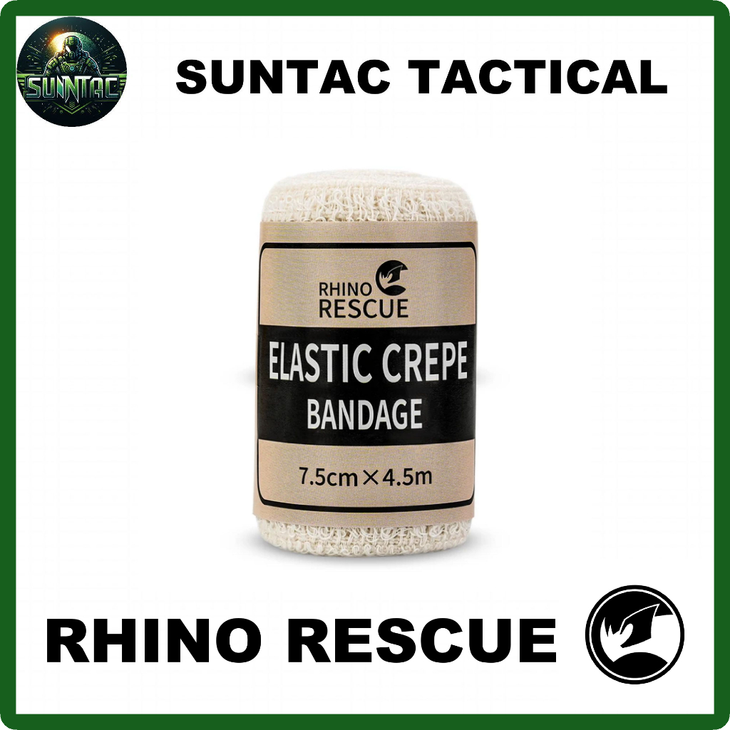 Rhino Rescue ผ้าพันแผลแบบยืดหยุ่น | Elastic Crepe Bandage 7.5CM*4.5M | PZBD0016