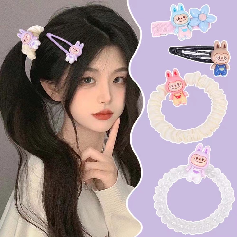 ยางรัดผม แบบยืดหยุ่นสูง ลายการ์ตูนน่ารัก เหมาะกับของขวัญ สําหรับเด็กผู้หญิง